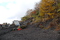 吉田口登山道が分岐する